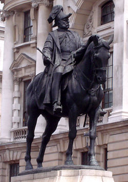 Prince George, Duke of Cambridge - statue on Whitehall, London